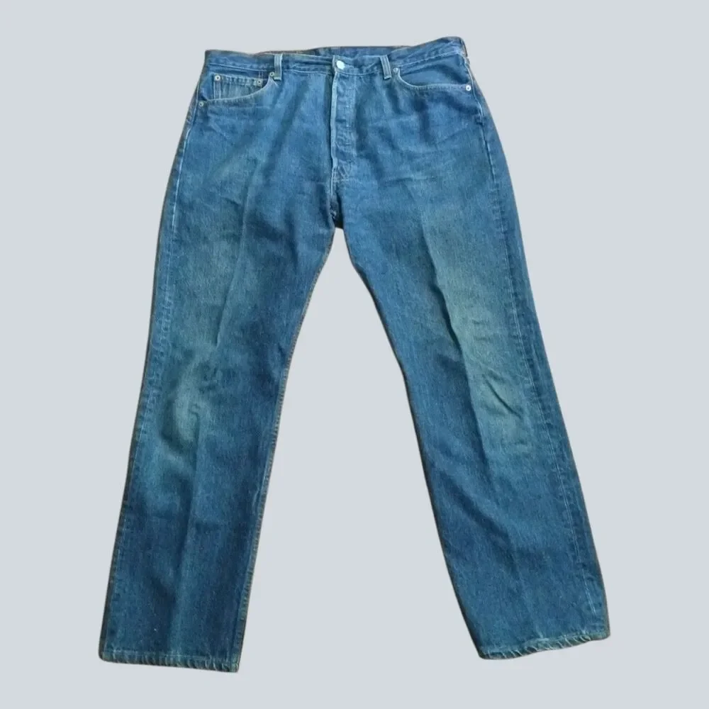Levis 501 Original Fit Button Fly Denim Jeans Medium Wash Size 40x32